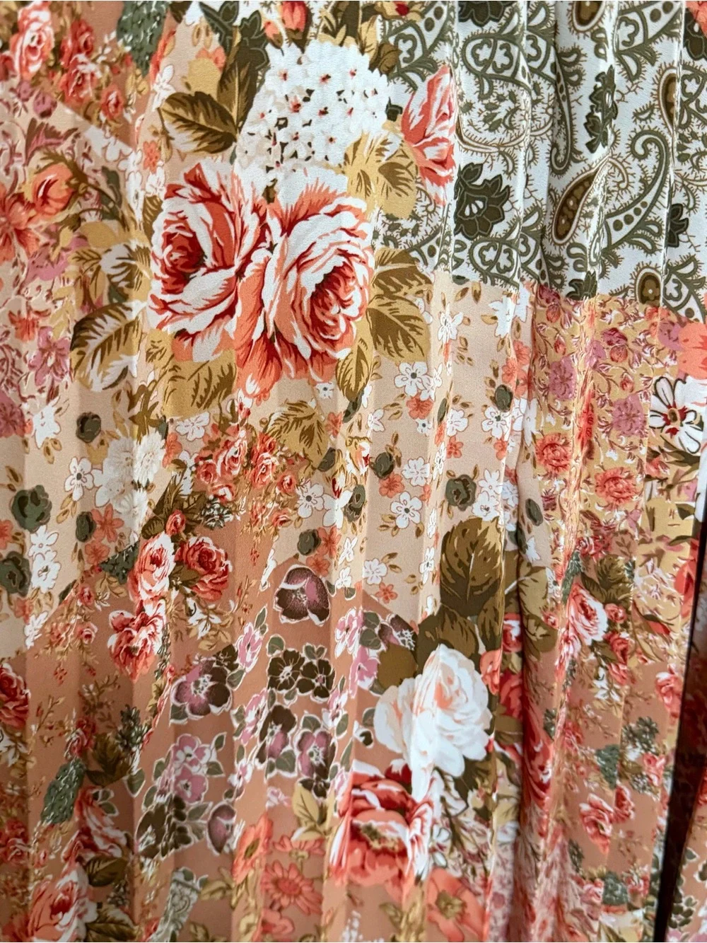 Jessica Simpson Floral Long Pleated Dress Size Small, NWOT